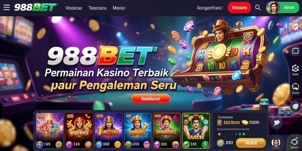 Screenshot gameplay 988BET dengan berbagai permainan Kasino yang menarik.