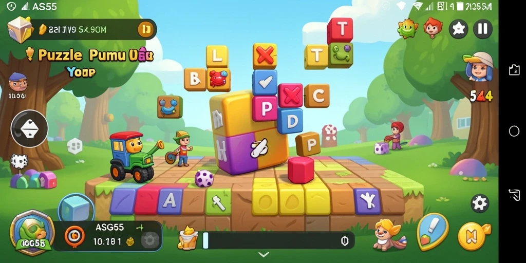 Tampilan gameplay menantang dari ASG55 dengan berbagai puzzle menarik.
