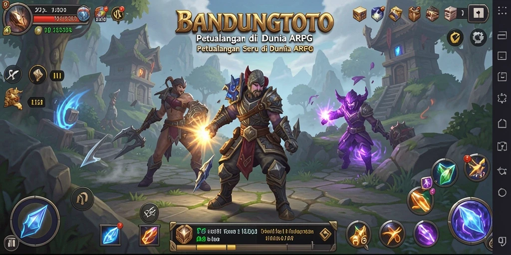 Screenshot gameplay BANDUNGTOTO yang menampilkan aksi seru dalam pertarungan.