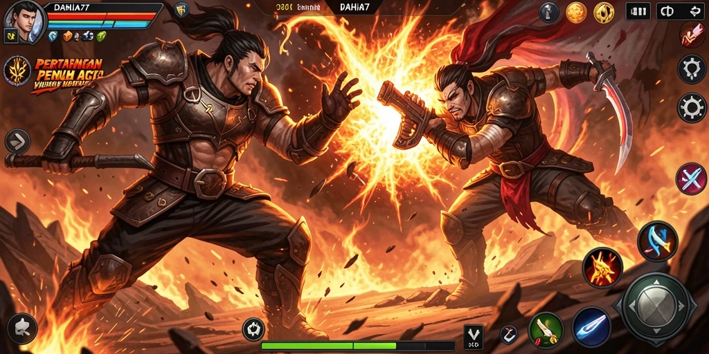 Gameplay DAHLIA77 yang penuh aksi dan grafis menakjubkan dalam setiap pertarungan.
