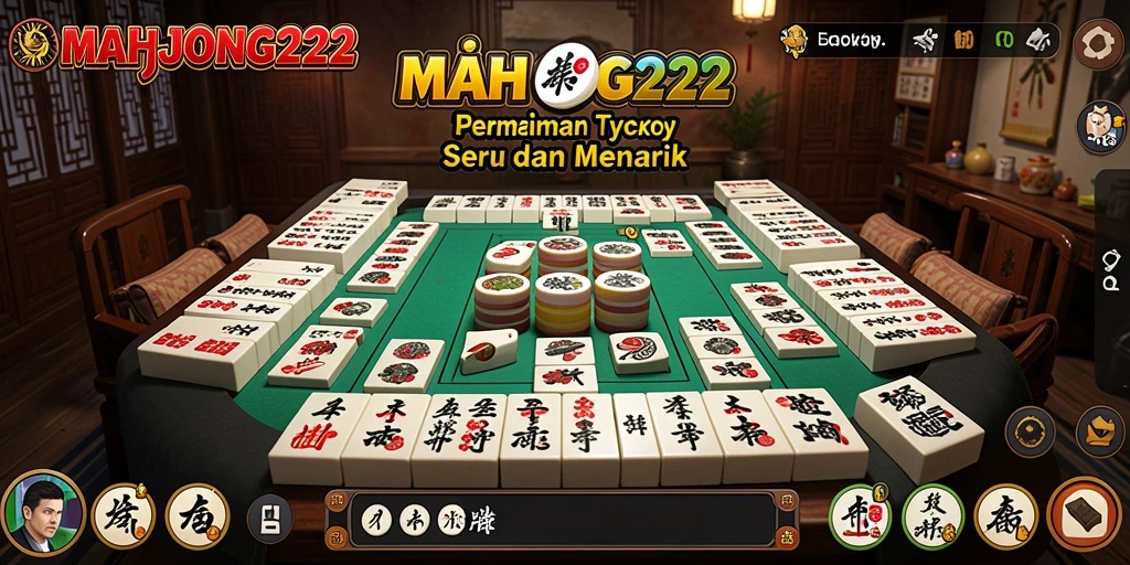Tampilan gameplay seru di MAHJONG222, penuh warna dan interaktif.