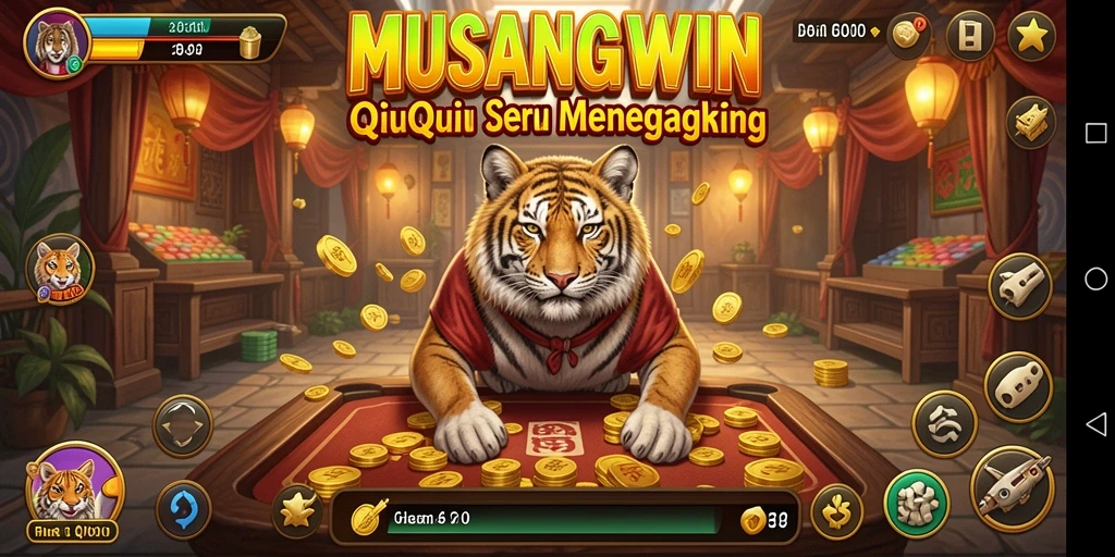 Tangkapan layar menunjukkan aksi seru dalam permainan QiuQiu.