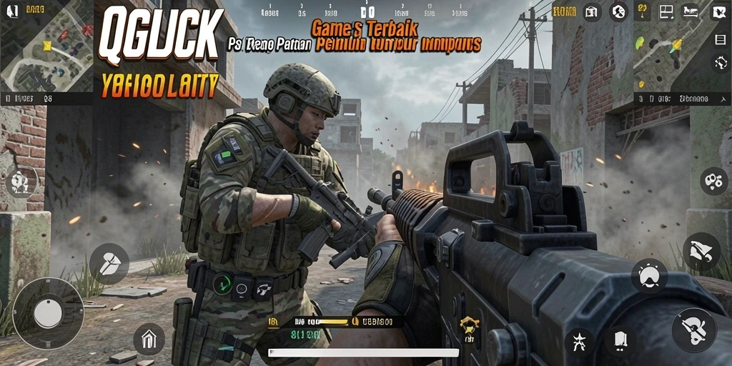 Tampilan gameplay QGLUCK yang intens dan mendebarkan.
