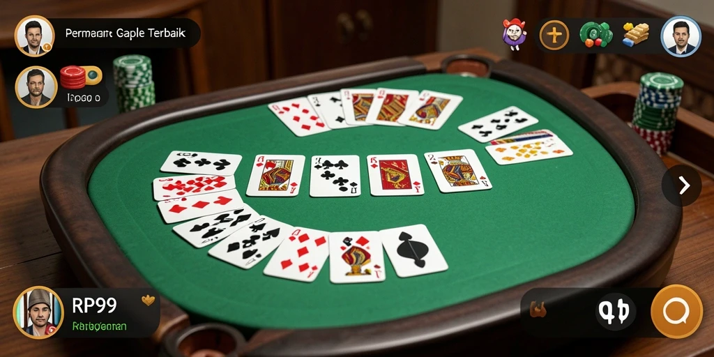 Tampilan seru gameplay Gaple di RP99.