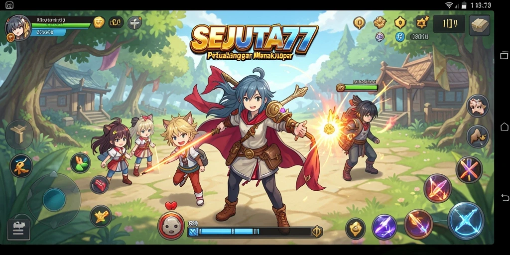 Tampilkan momen epic dalam permainan SEJUTA77 dengan karakter Anime yang dinamis.
