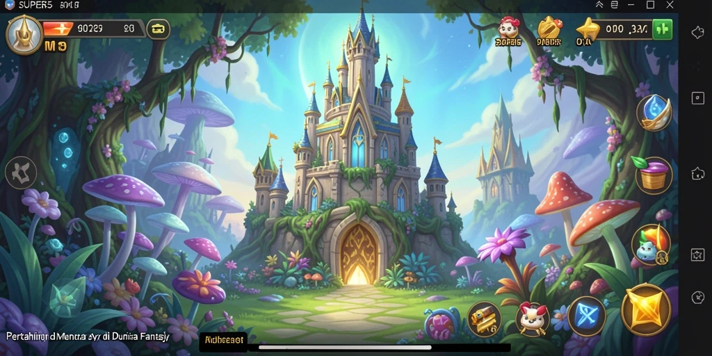 Gameplay menantang dalam SUPER5 yang menampilkan menara bertahan.