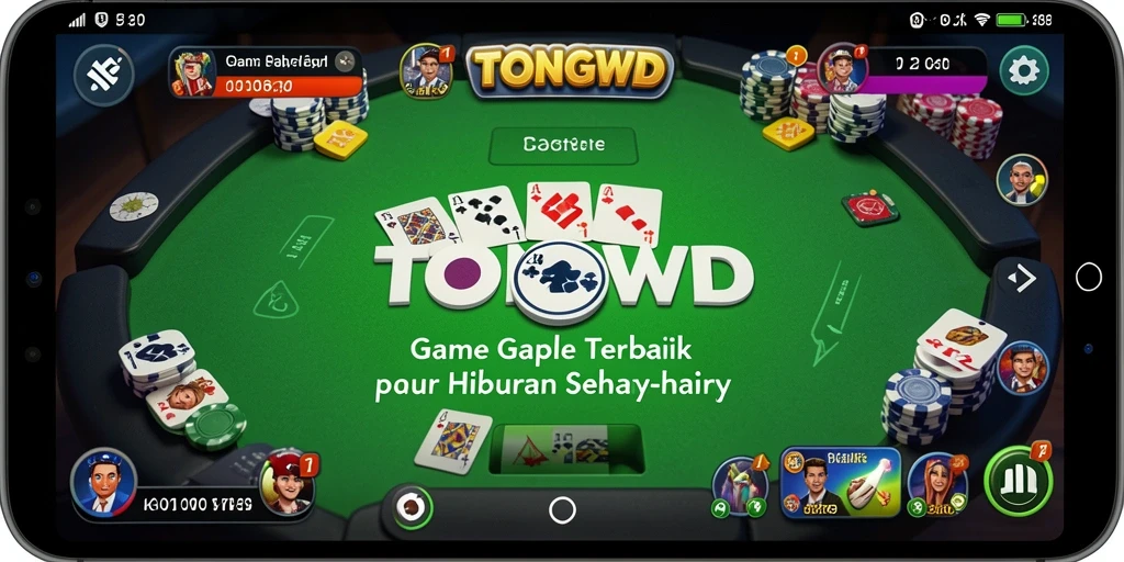Screenshot TONGWD menampilkan gameplay Gaple yang seru dan interaktif.