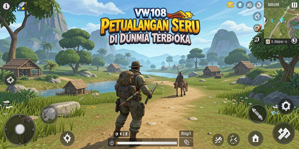 Screenshot gameplay menampilkan eksplorasi petualangan di VW108.
